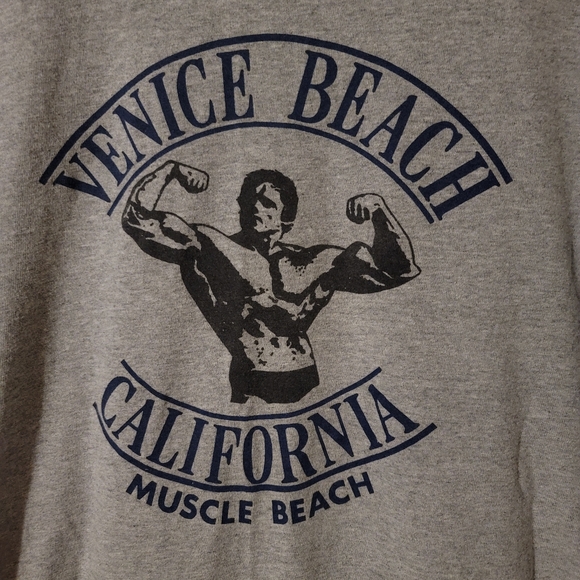 Vintage Arnold Schwarzenegger Venice Beach Muscle Beach T Shirt - Picture 2 of 4